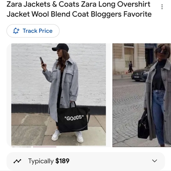 Zara Wool Blend Long Oversized Overshirt Schacket Coat Bloggers Favorite - Picture 11 of 14